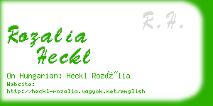 rozalia heckl business card